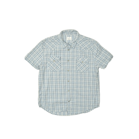 Mutual Weave Men's Blue Plaid Western Short Sleeve Shirt Size XXL - Picture 1 of 8